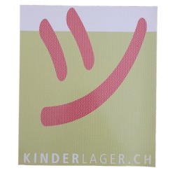 Auto-Heckscheibe Folie mit Logo kinderlager.ch